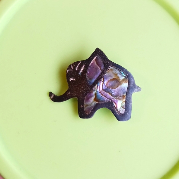 Jewelry Vintage Sterling Silver Abalone Elephant Brooch Pin Poshmark